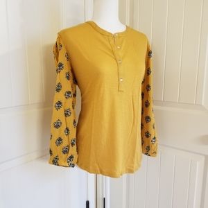 LUCKY BRAND NWT Printed Sleeve Henley XL